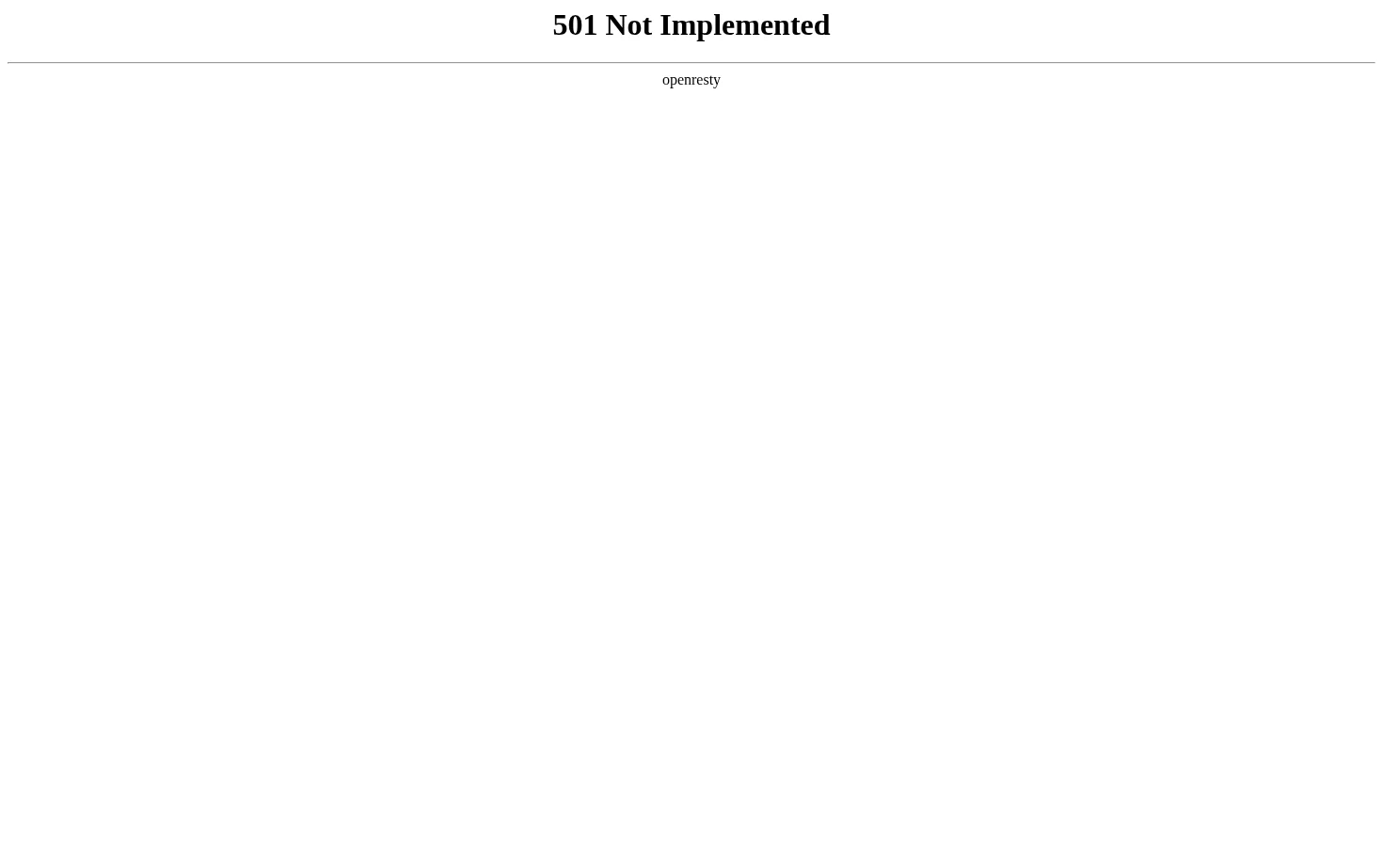 501 Not Implemented 页面快照